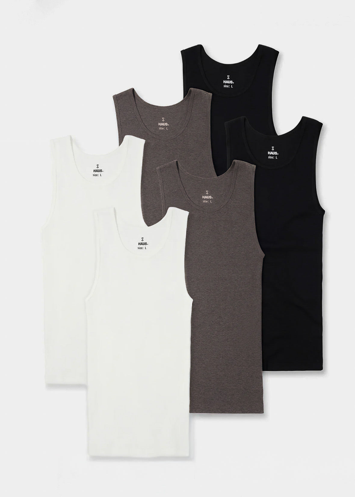 Premium Ultra-Soft Cotton Fitted Tank 6 Pack lg